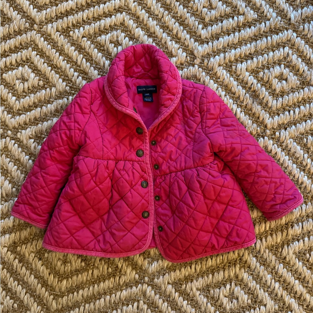 Ralph Lauren Kids Pink Quilted Jacket